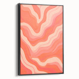 Maximalist Wall Art – Vibrant Abstract Waves in Warm Peach and Coral Tones