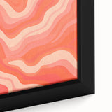 Maximalist Wall Art – Vibrant Abstract Waves in Warm Peach and Coral Tones