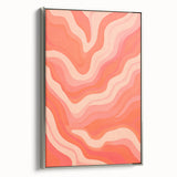 Maximalist Wall Art – Vibrant Abstract Waves in Warm Peach and Coral Tones