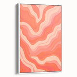 Maximalist Wall Art – Vibrant Abstract Waves in Warm Peach and Coral Tones