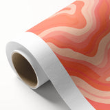 Maximalist Wall Art – Vibrant Abstract Waves in Warm Peach and Coral Tones