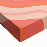 Maximalist Wall Art – Vibrant Abstract Waves in Warm Peach and Coral Tones