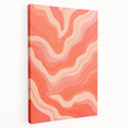 Maximalist Wall Art – Vibrant Abstract Waves in Warm Peach and Coral Tones