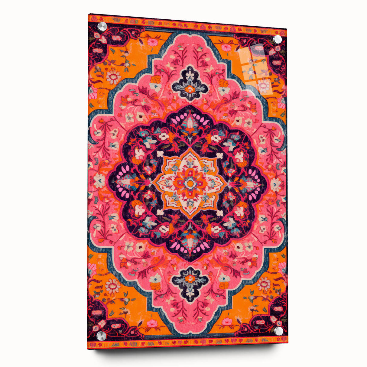 Maximalist Wall Art – Bold and Ornate Mandala with Floral Patterns