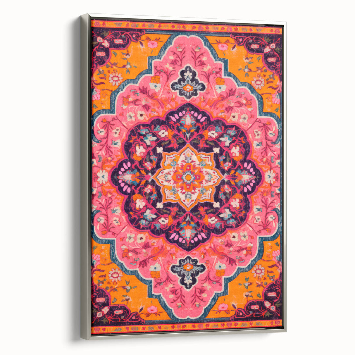 Maximalist Wall Art – Bold and Ornate Mandala with Floral Patterns