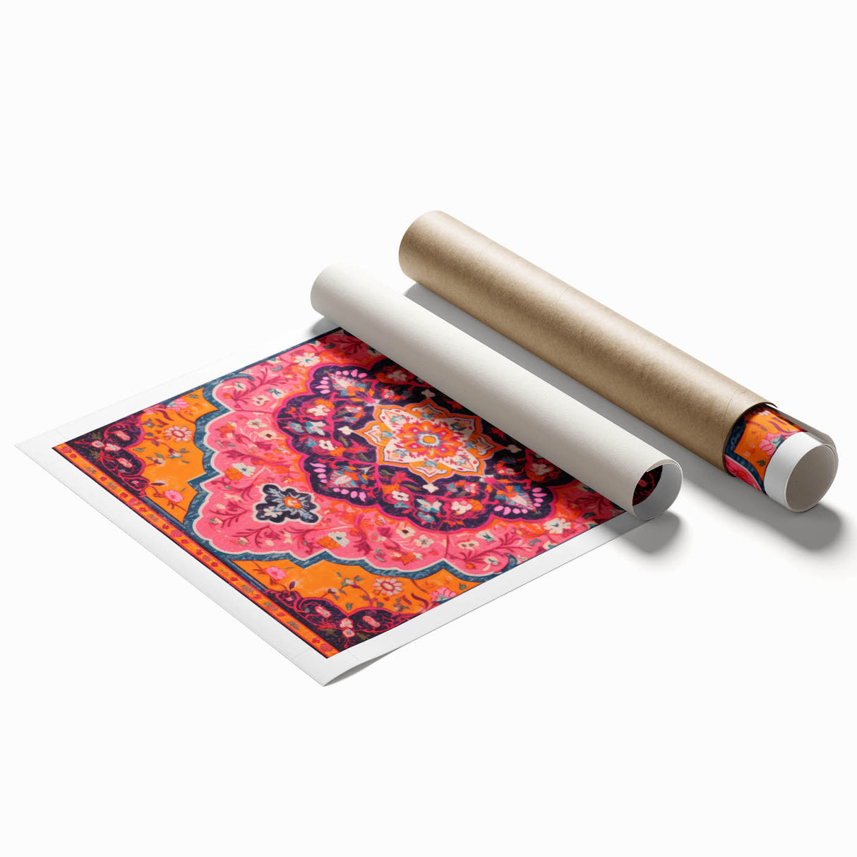 Maximalist Wall Art – Bold and Ornate Mandala with Floral Patterns
