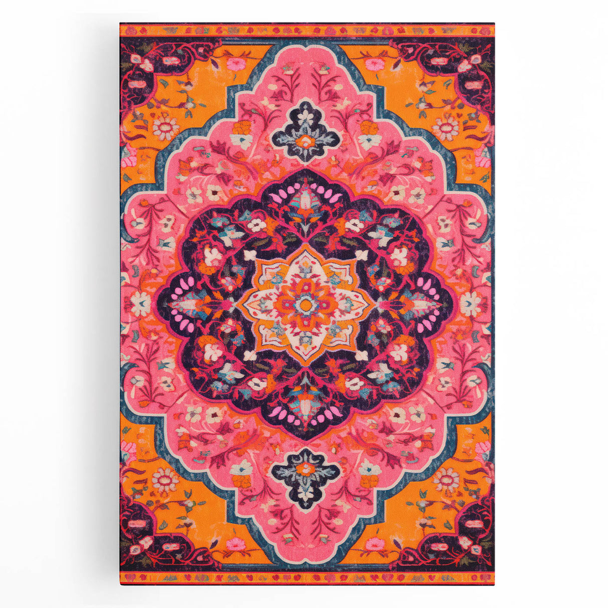 Maximalist Wall Art – Bold and Ornate Mandala with Floral Patterns