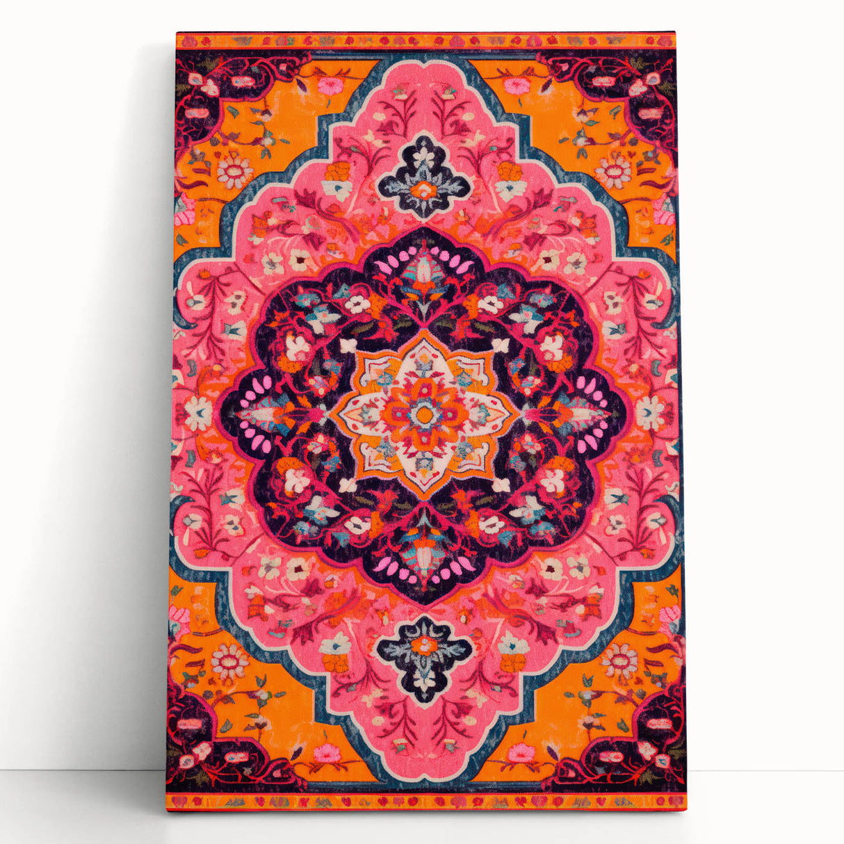 Maximalist Wall Art – Bold and Ornate Mandala with Floral Patterns