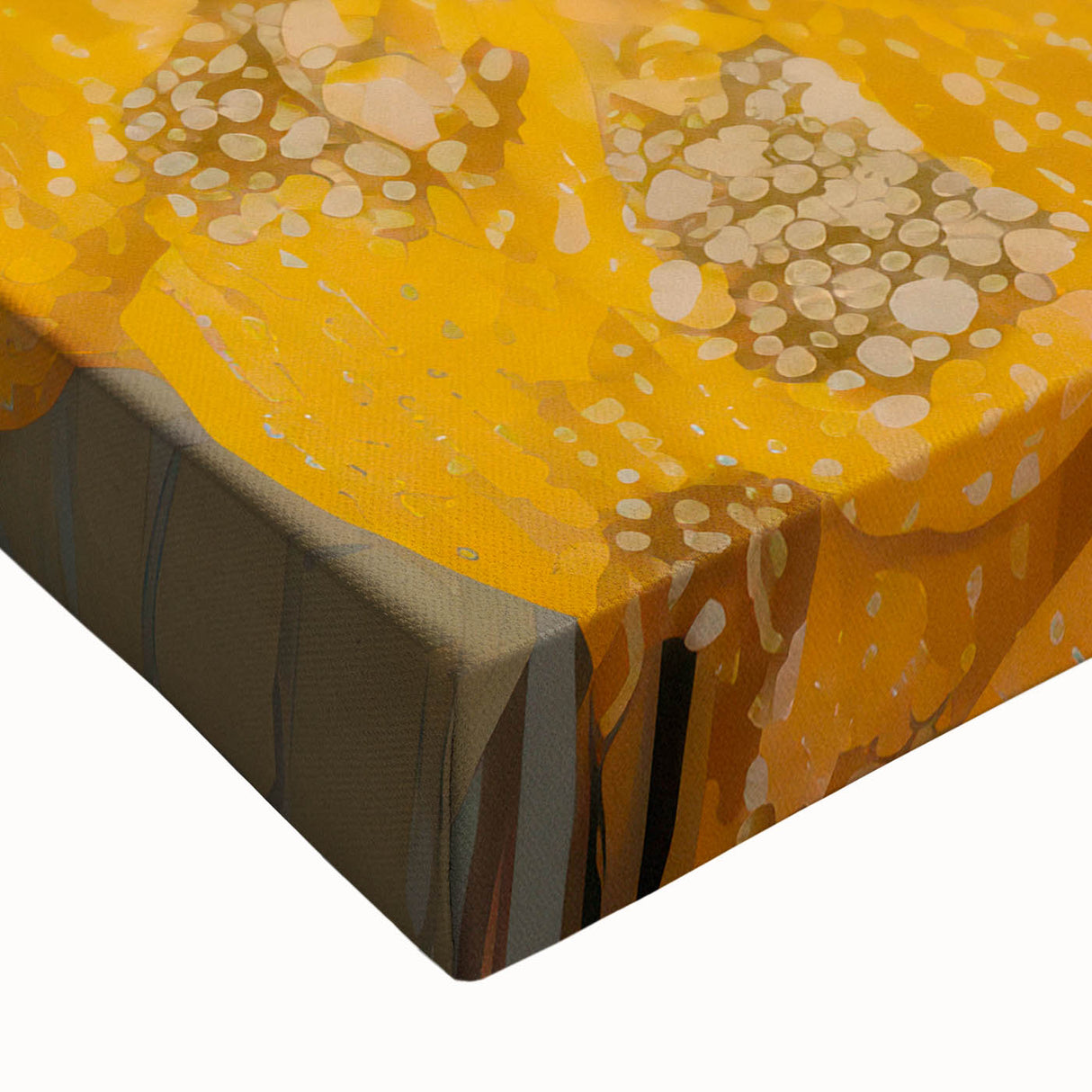 Maximalist Wall Art – Elegant Portrait with Bold Yellow and Floral Motifs