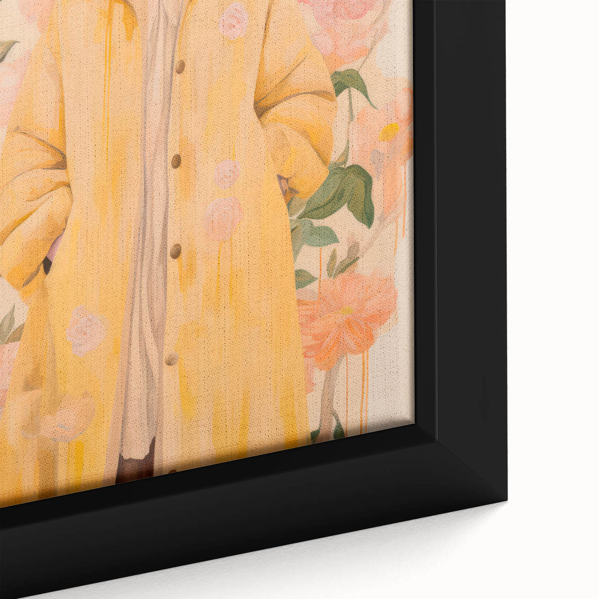 Maximalist Wall Art - Elegant Floral Portrait for Bold Home Decor