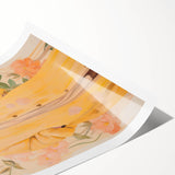 Maximalist Wall Art - Elegant Floral Portrait for Bold Home Decor