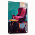 Maximalist Wall Art – Stylish Interior Scene with Chair and Wine Glass