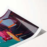 Maximalist Wall Art – Stylish Interior Scene with Chair and Wine Glass