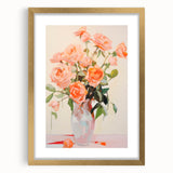 Maximalist Wall Art – Vibrant Rose Bouquet in a Soft Impressionist Style