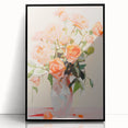 Maximalist Wall Art – Vibrant Rose Bouquet in a Soft Impressionist Style