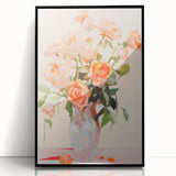 Maximalist Wall Art – Vibrant Rose Bouquet in a Soft Impressionist Style