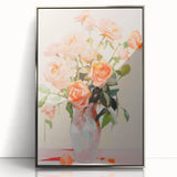 Maximalist Wall Art – Vibrant Rose Bouquet in a Soft Impressionist Style