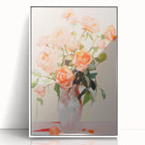 Maximalist Wall Art – Vibrant Rose Bouquet in a Soft Impressionist Style