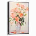 Maximalist Wall Art – Vibrant Rose Bouquet in a Soft Impressionist Style