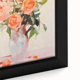 Maximalist Wall Art – Vibrant Rose Bouquet in a Soft Impressionist Style