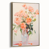 Maximalist Wall Art – Vibrant Rose Bouquet in a Soft Impressionist Style