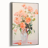 Maximalist Wall Art – Vibrant Rose Bouquet in a Soft Impressionist Style