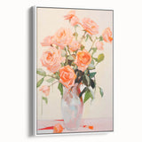 Maximalist Wall Art – Vibrant Rose Bouquet in a Soft Impressionist Style