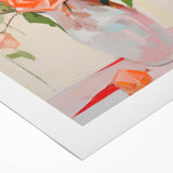 Maximalist Wall Art – Vibrant Rose Bouquet in a Soft Impressionist Style