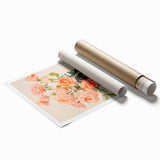 Maximalist Wall Art – Vibrant Rose Bouquet in a Soft Impressionist Style