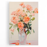 Maximalist Wall Art – Vibrant Rose Bouquet in a Soft Impressionist Style
