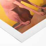 Maximalist Wall Art – Regal Dog Portrait Against Vibrant Sky and Landscape