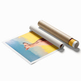 Maximalist Wall Art – Regal Dog Portrait Against Vibrant Sky and Landscape