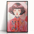 Maximalist Wall Art – Bold Portrait of Woman in Floral-Patterned Attire