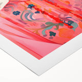 Maximalist Wall Art – Bold Portrait of Woman in Floral-Patterned Attire