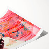 Maximalist Wall Art – Bold Portrait of Woman in Floral-Patterned Attire