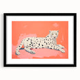 Maximalist Wall Art – Bold Decor Featuring a Leopard on Coral Pink