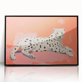 Maximalist Wall Art – Bold Decor Featuring a Leopard on Coral Pink