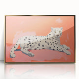 Maximalist Wall Art – Bold Decor Featuring a Leopard on Coral Pink