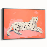Maximalist Wall Art – Bold Decor Featuring a Leopard on Coral Pink