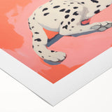 Maximalist Wall Art – Bold Decor Featuring a Leopard on Coral Pink
