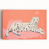 Maximalist Wall Art – Bold Decor Featuring a Leopard on Coral Pink