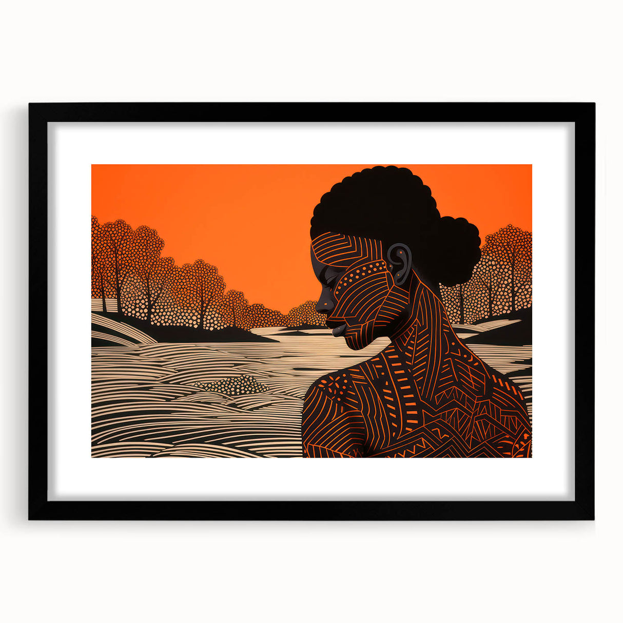 Maximalist Wall Art – Bold Decor Featuring Afrocentric Silhouette