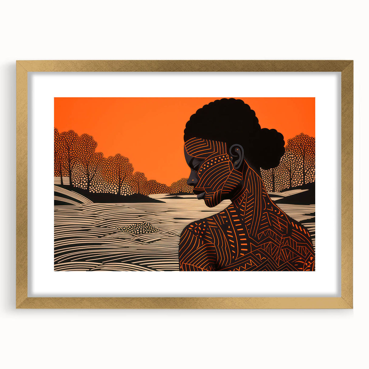 Maximalist Wall Art – Bold Decor Featuring Afrocentric Silhouette