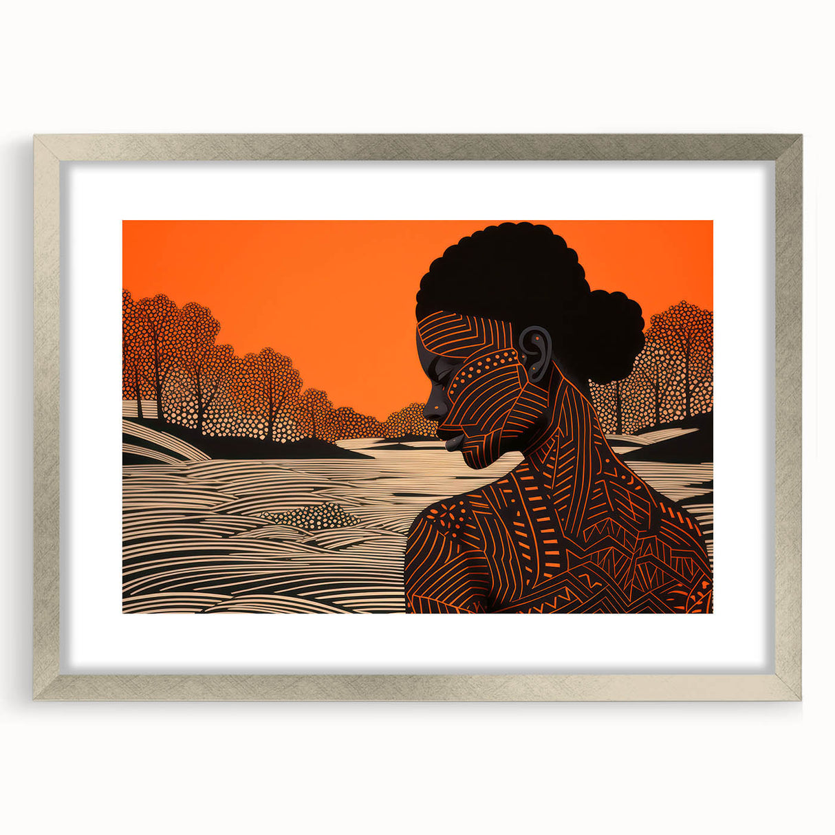 Maximalist Wall Art – Bold Decor Featuring Afrocentric Silhouette