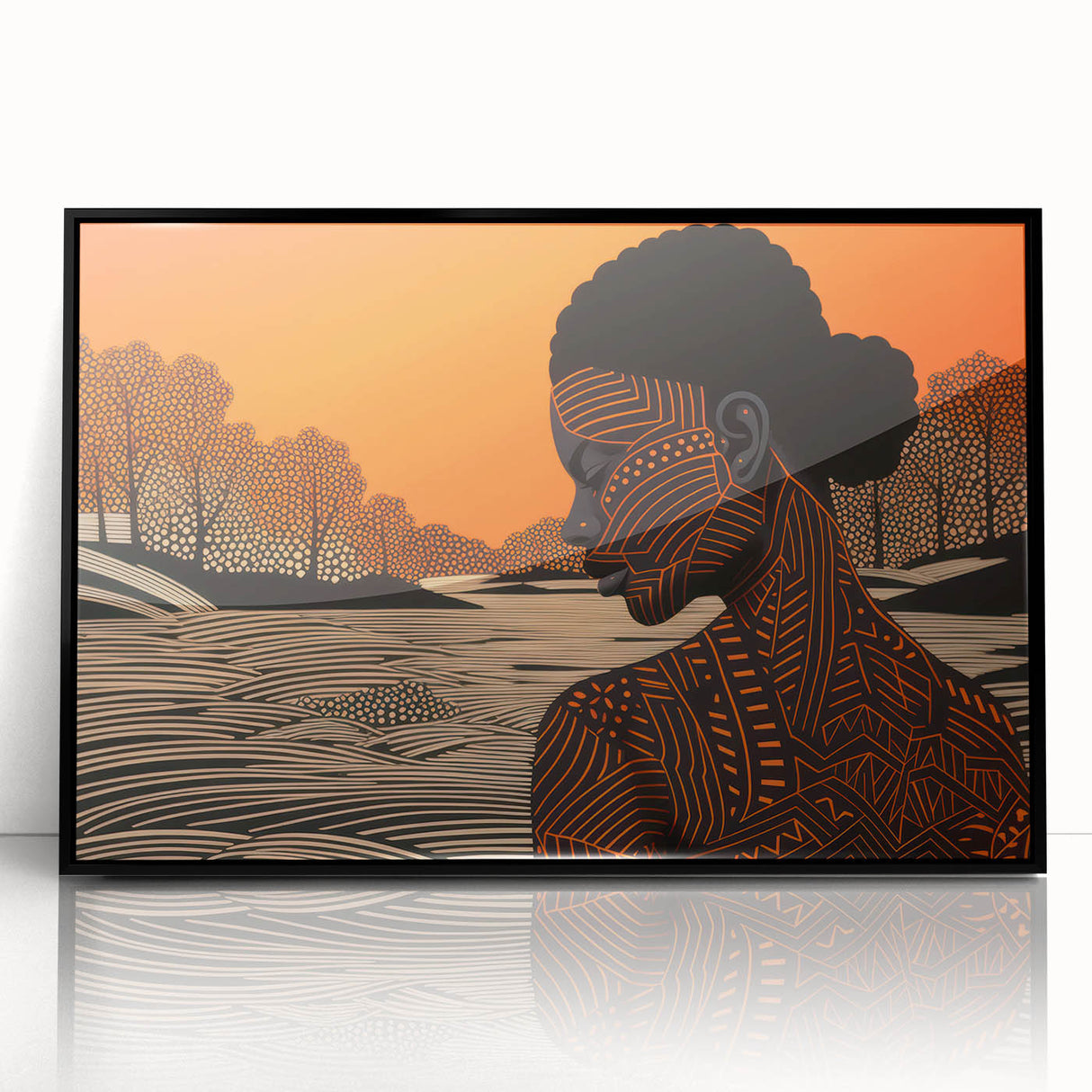 Maximalist Wall Art – Bold Decor Featuring Afrocentric Silhouette