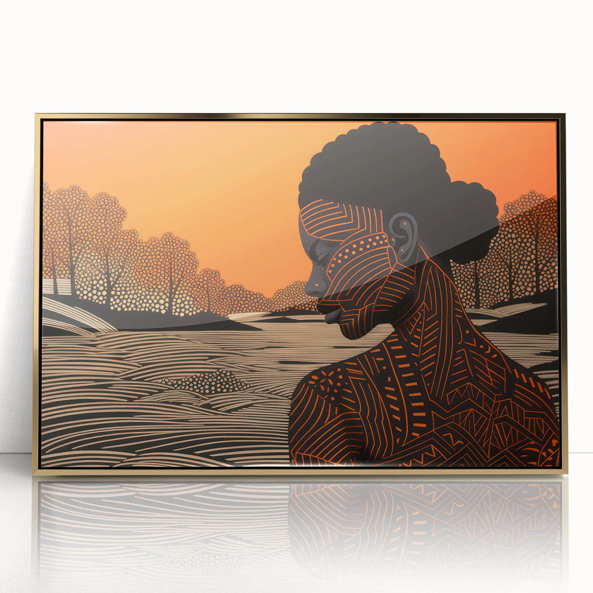 Maximalist Wall Art – Bold Decor Featuring Afrocentric Silhouette