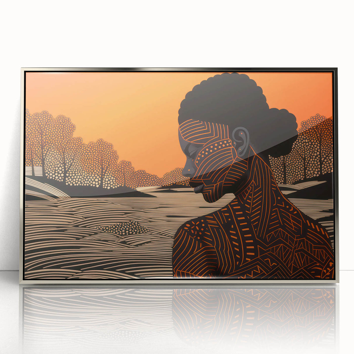 Maximalist Wall Art – Bold Decor Featuring Afrocentric Silhouette
