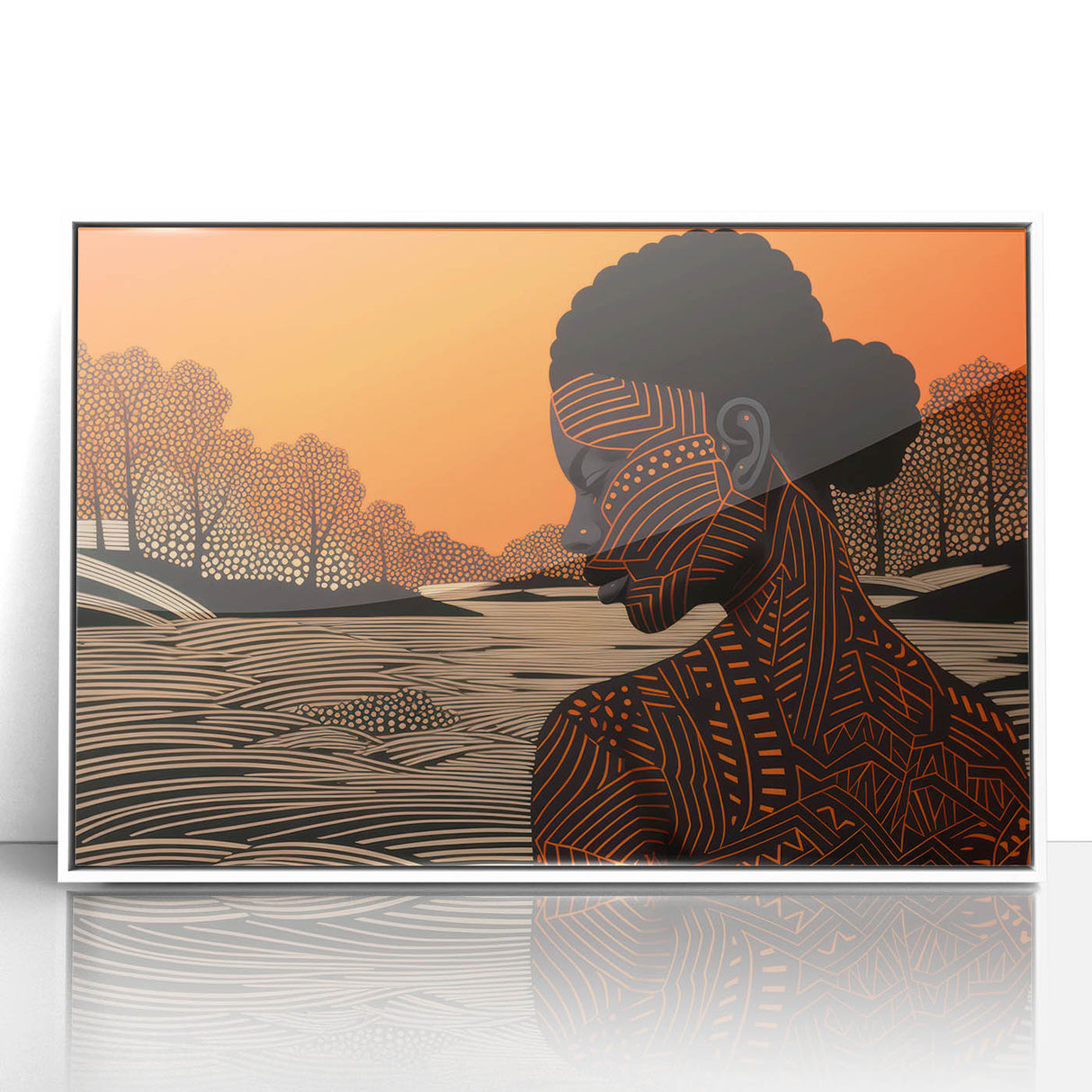 Maximalist Wall Art – Bold Decor Featuring Afrocentric Silhouette
