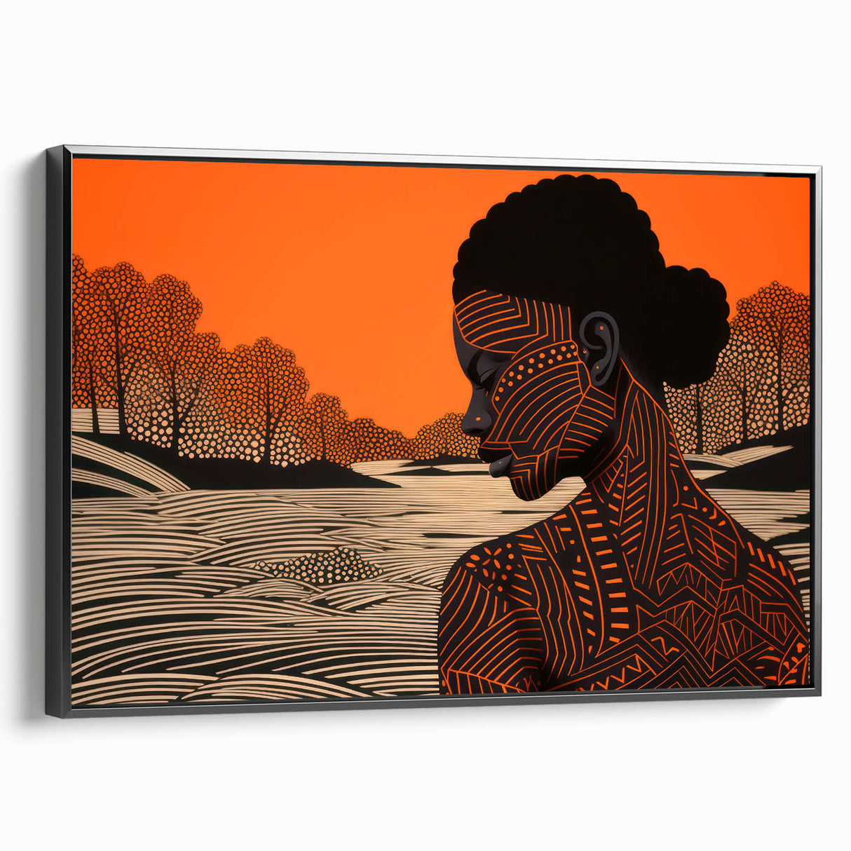 Maximalist Wall Art – Bold Decor Featuring Afrocentric Silhouette