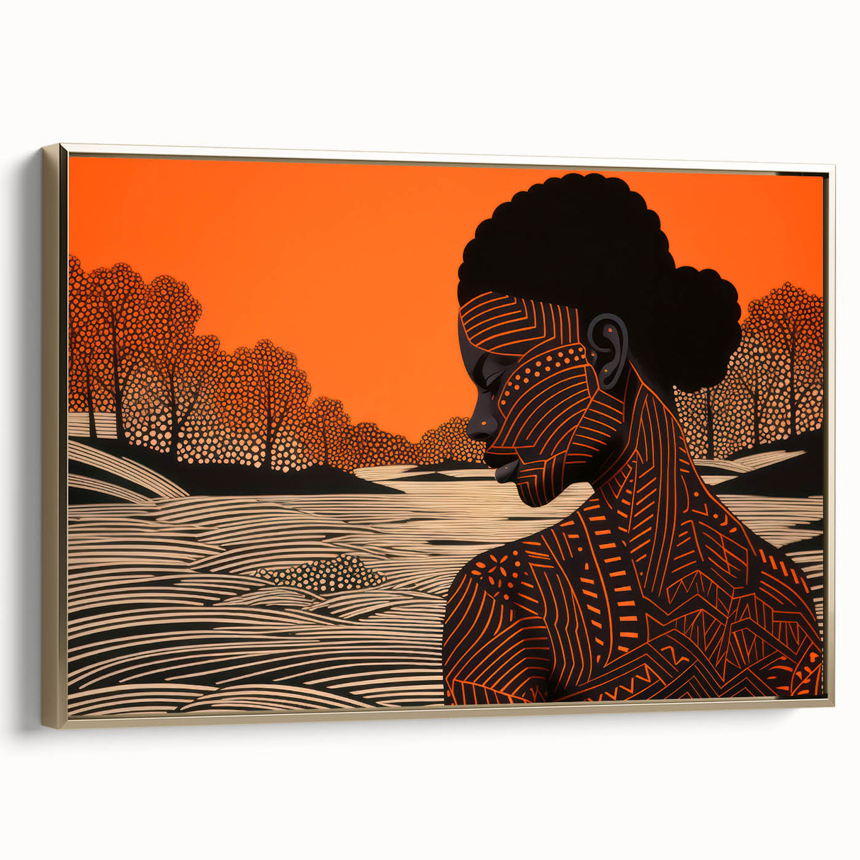 Maximalist Wall Art – Bold Decor Featuring Afrocentric Silhouette